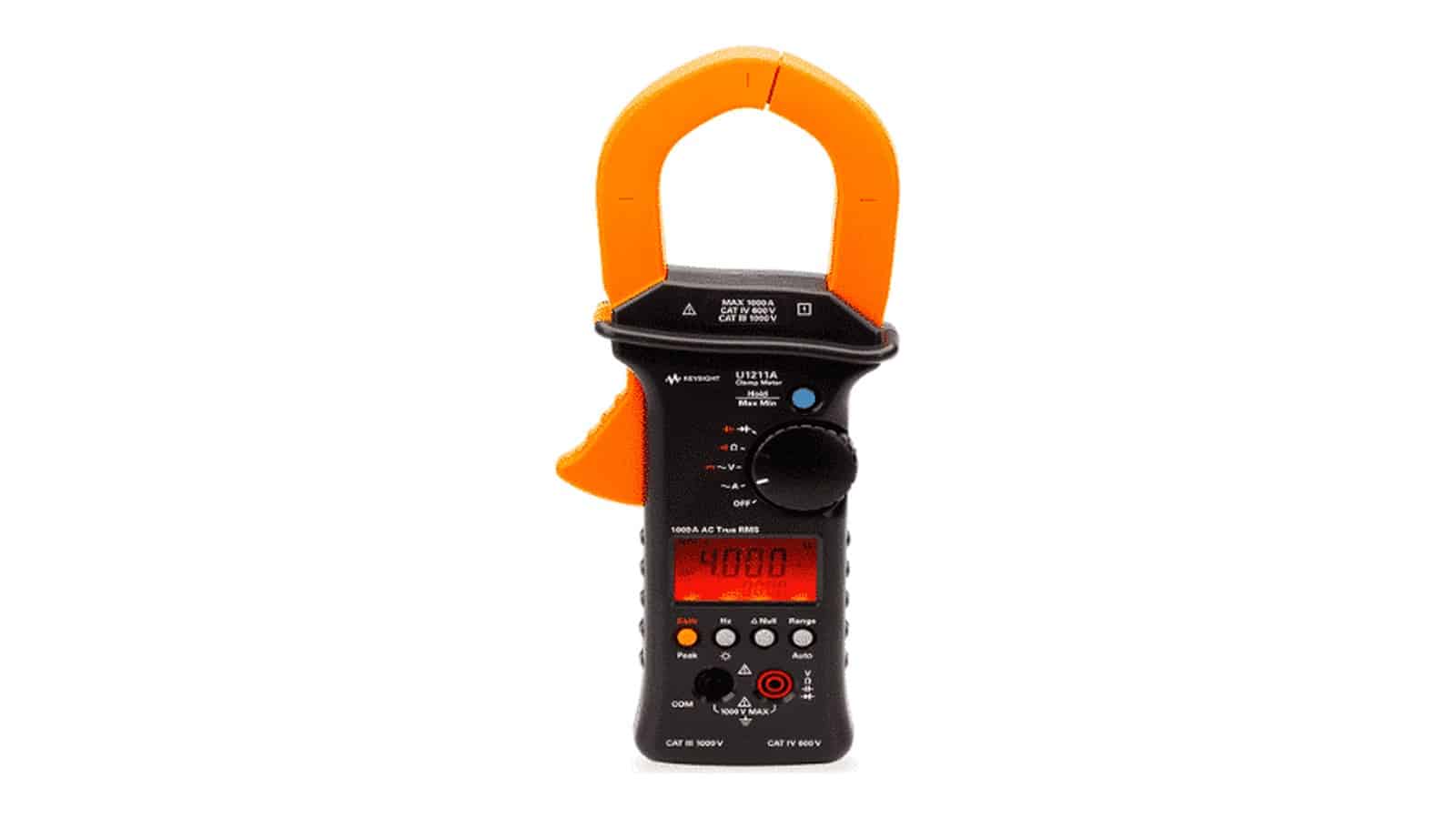 ampe kìm dòng Keysight U1210 (cùng thân máy và hàm kẹp với Keysight U1213A; máy trong ảnh là U1211A) - ảnh thật trên nền trắng