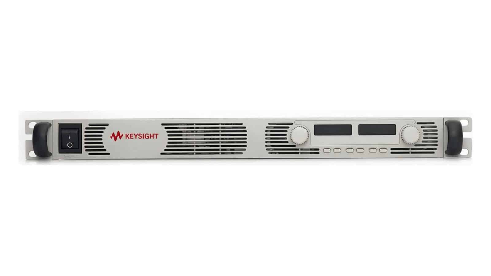Mặt trước bộ nguồn DC Keysight N5750A với núm xoay chỉnh điện áp và dòng