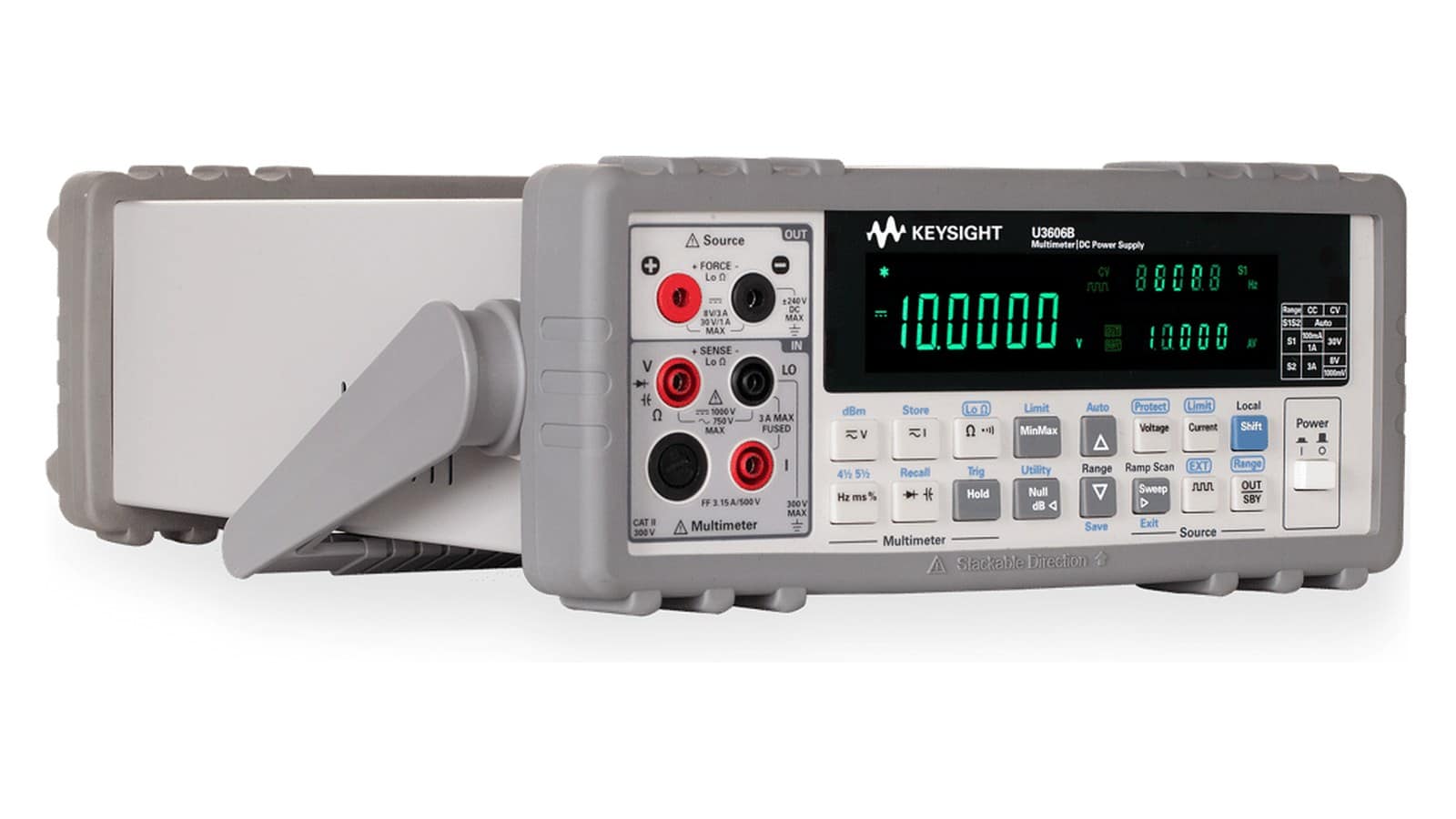Keysight U3606B cấp nguồn và đo dòng cho bo mạch điện tử trên bàn sửa chữa