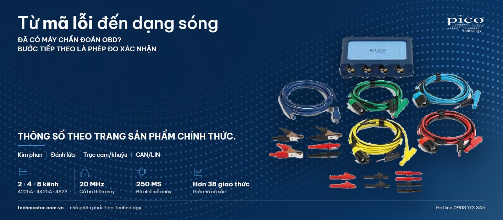 Máy chẩn đoán G scan 2 và máy hiện sóng ô tô PicoScope 4425A: từ mã lỗi sang dạng sóng