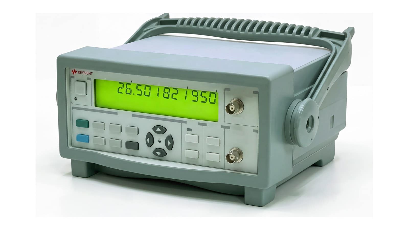 Máy đếm tần số vi sóng Keysight 53152A trong phòng hiệu chuẩn khóa chuẩn 10 MHz ngoài