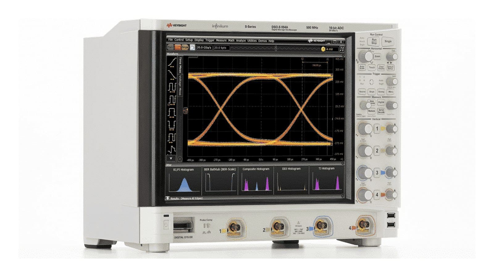 Kỹ sư đo bộ nguồn chuyển mạch bằng máy hiện sóng Keysight DSOS054A với đầu dò vi sai cao áp