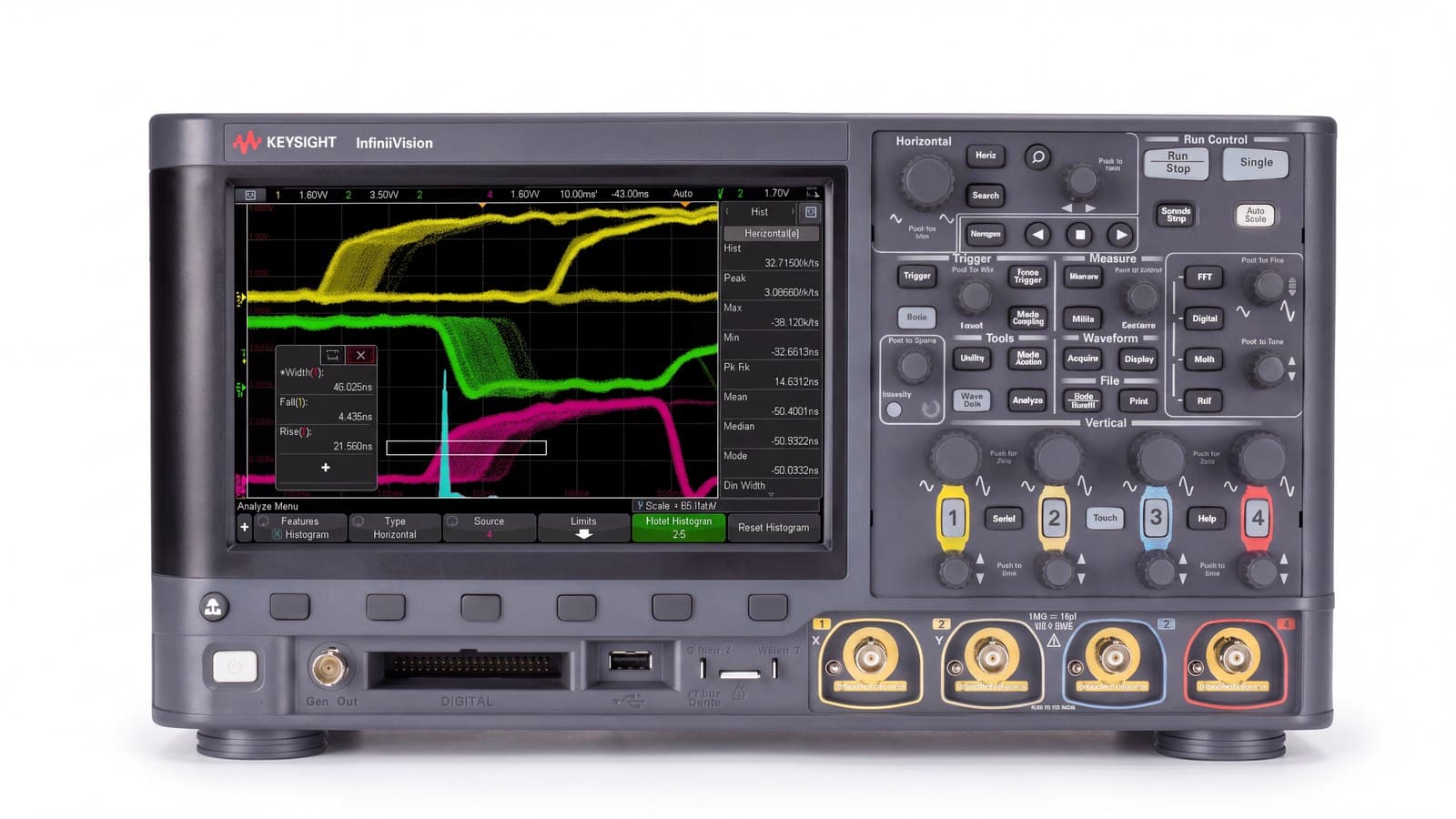 Mặt trước máy hiện sóng Keysight DSOX3012G, dòng 3000X-Series Keysight