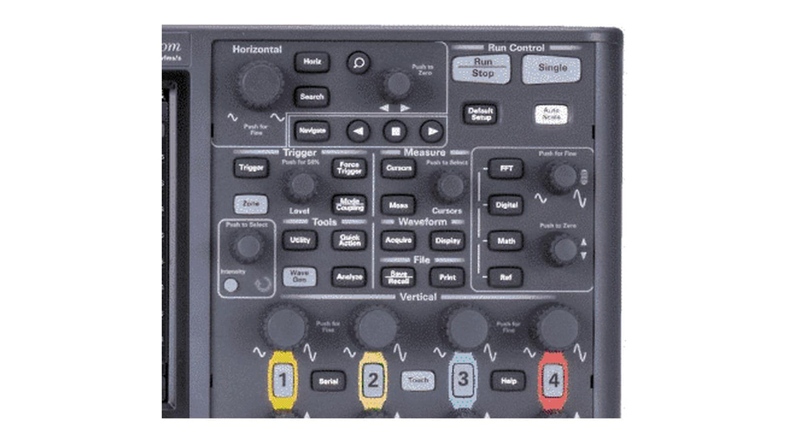 Cụm phím điều khiển máy hiện sóng dòng 3000G, cùng giao diện với Keysight DSOX3022G