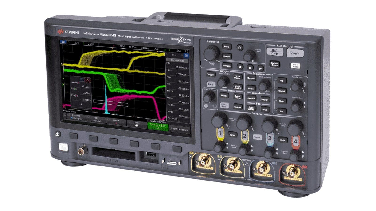 máy hiện sóng 3000X-Series Keysight DSOX3052G (ảnh bản 4 kênh cùng dòng) - ảnh thật trên nền trắng