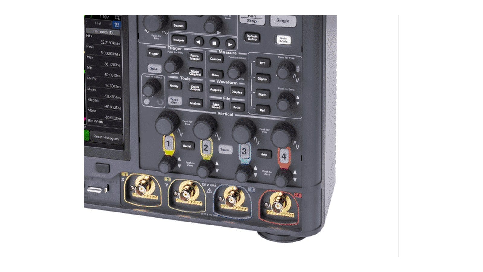 Máy hiện sóng Keysight MSOX3052G tại trạm kiểm tra bo mạch trên dây chuyền sản xuất điện tử