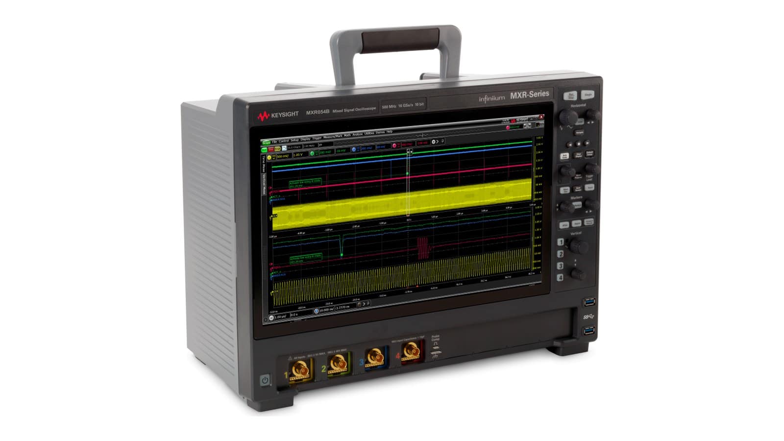 máy hiện sóng Infiniium MXR B-Series Keysight MXR054B - ảnh studio nền trắng, góc 3/4