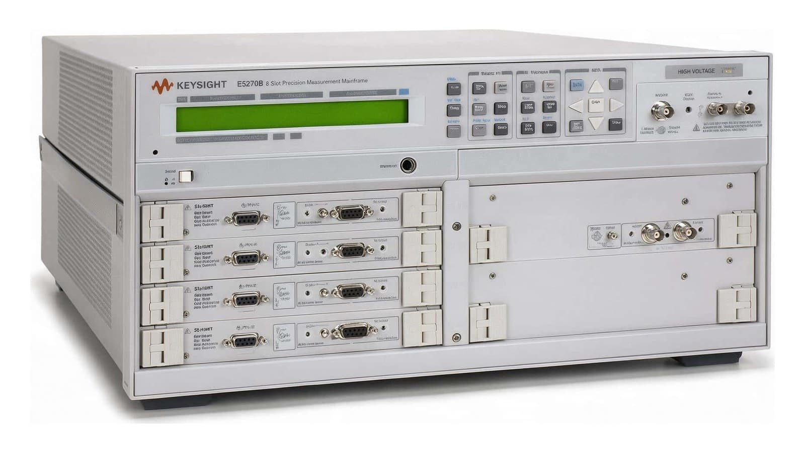 máy phân tích I-V chính xác Keysight E5270B - ảnh studio nền trắng, góc 3/4