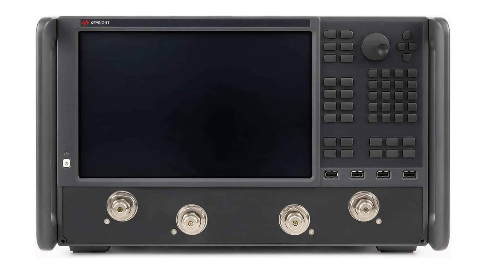 Mặt trước Keysight N5221B với màn hình cảm ứng và cổng đo 3,5 mm