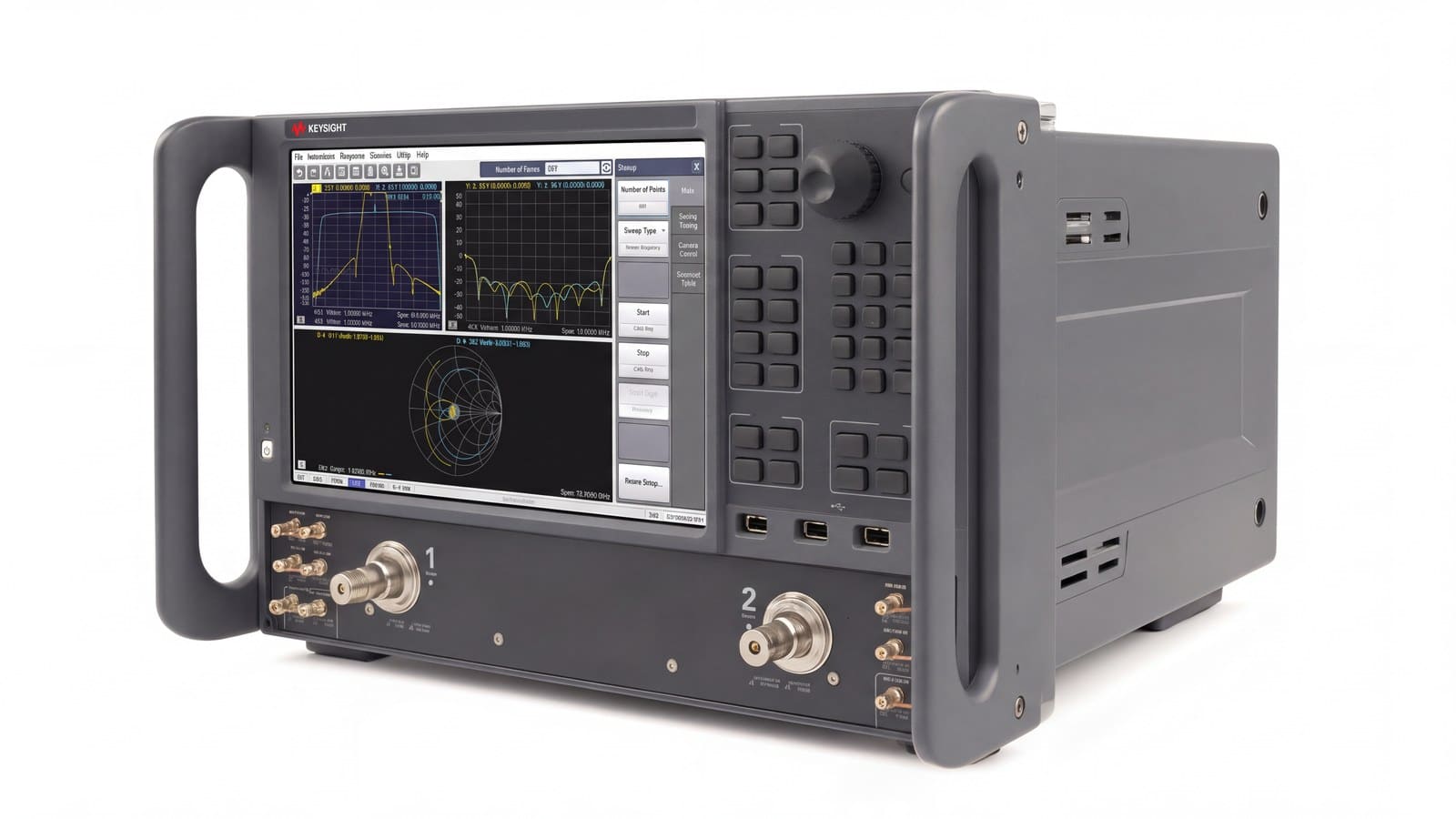 máy phân tích mạng PNA Keysight N5222B chụp studio nền trắng góc 3/4