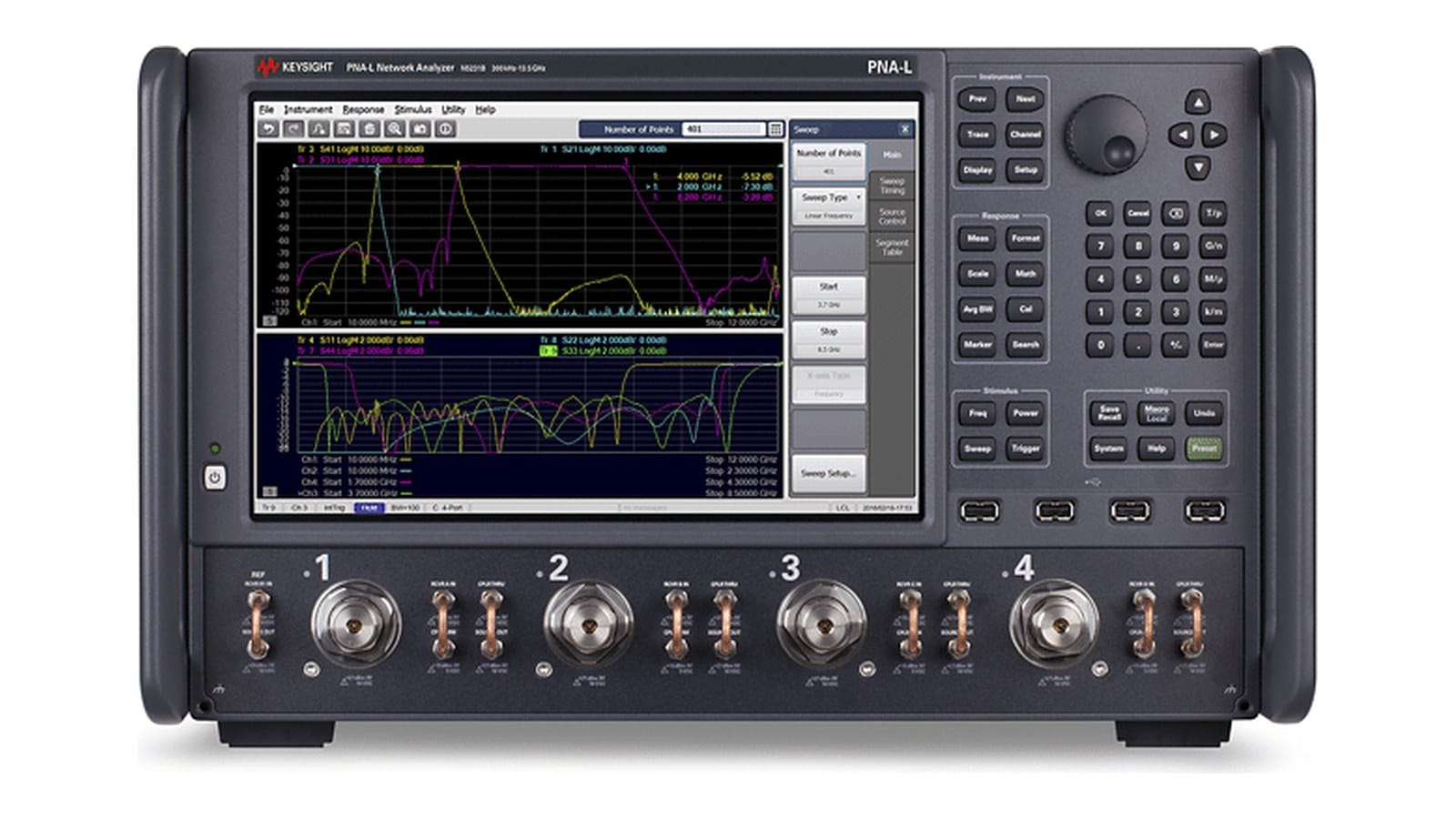 máy phân tích mạng PNA-L Keysight N5231B - ảnh thật trên nền trắng
