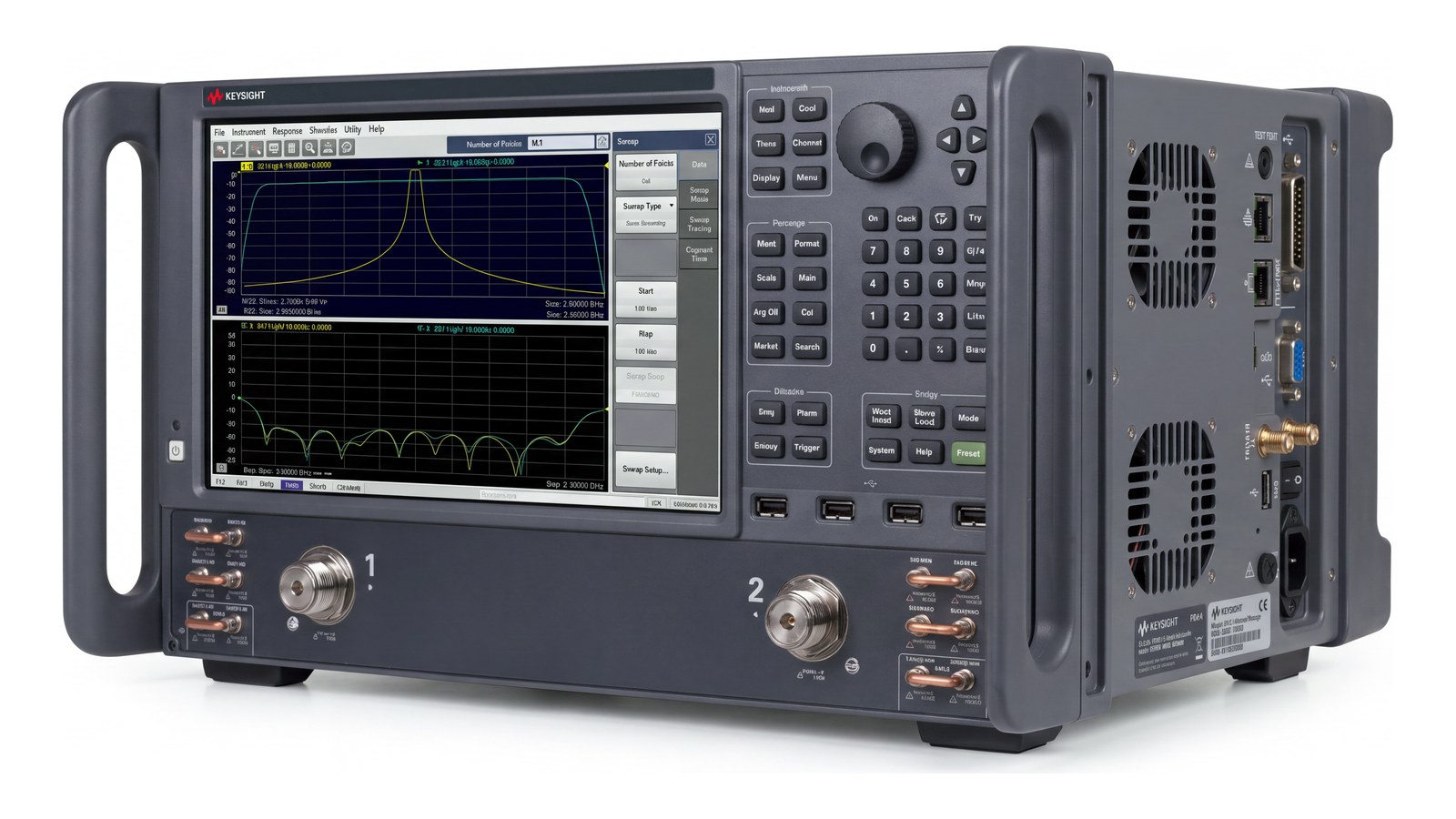Máy phân tích mạng Keysight đo cáp lắp ráp và bộ lọc vi ba trên trạm kiểm tra sản xuất