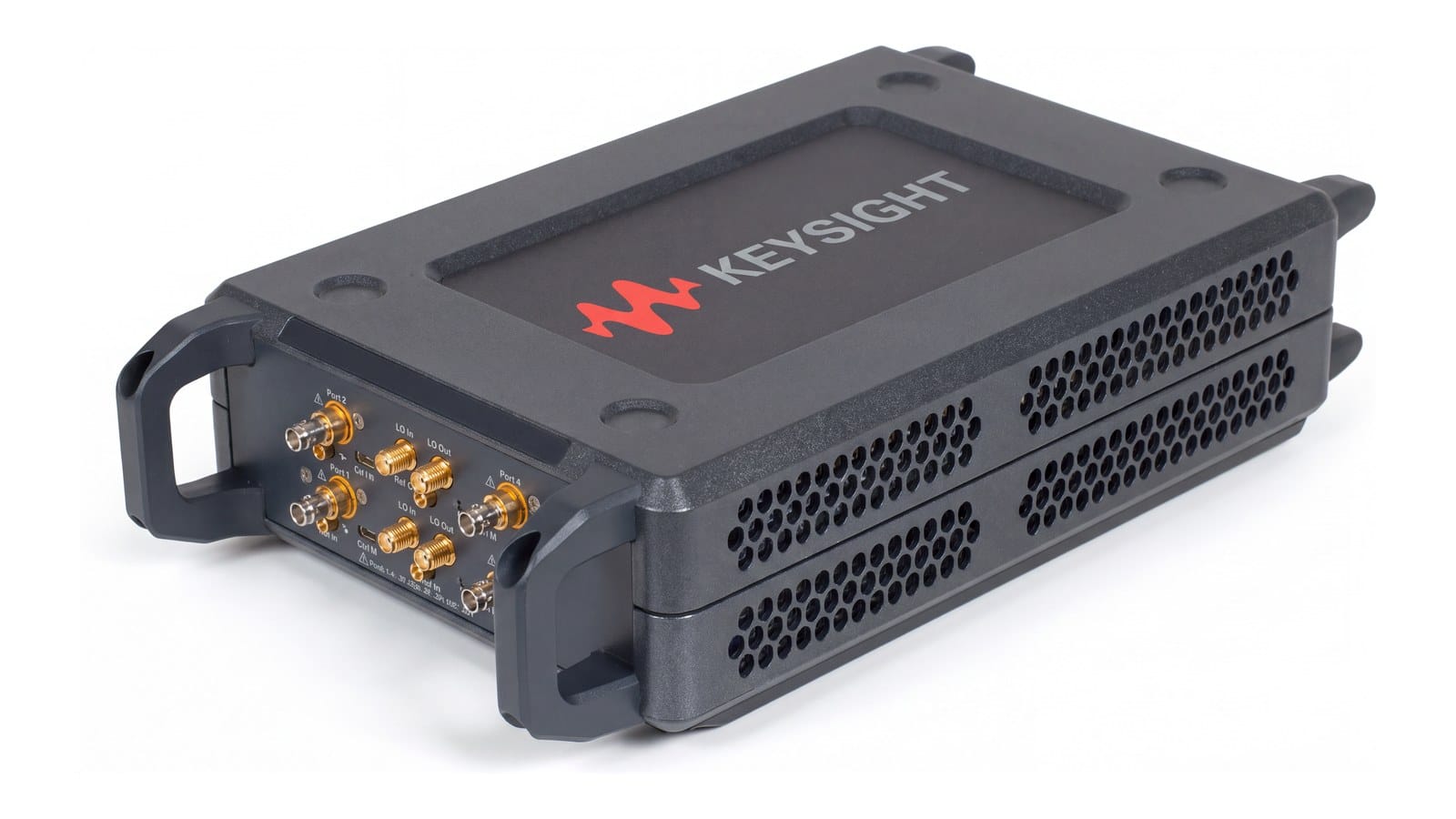 Máy phân tích mạng Keysight P5026A đo bộ lọc vi ba 4 cổng trên bàn lab R&D