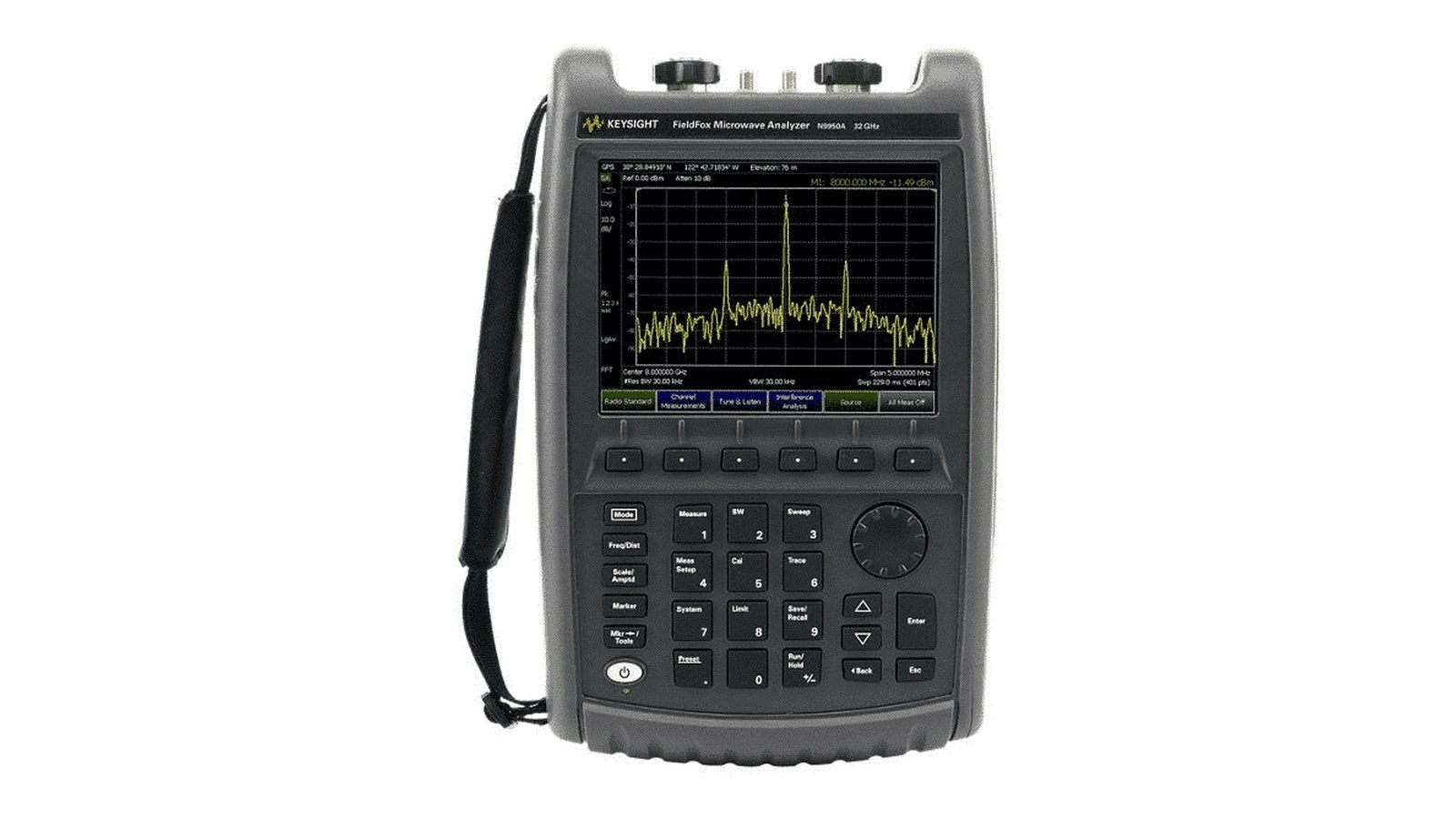 Mặt trước Keysight N9950A FieldFox, máy phân tích RF và vi ba cầm tay 32 GHz
