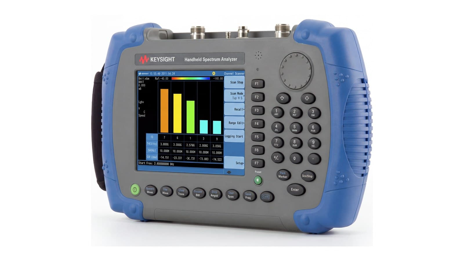 máy phân tích phổ cầm tay Keysight N9342C - ảnh studio nền trắng, góc 3/4