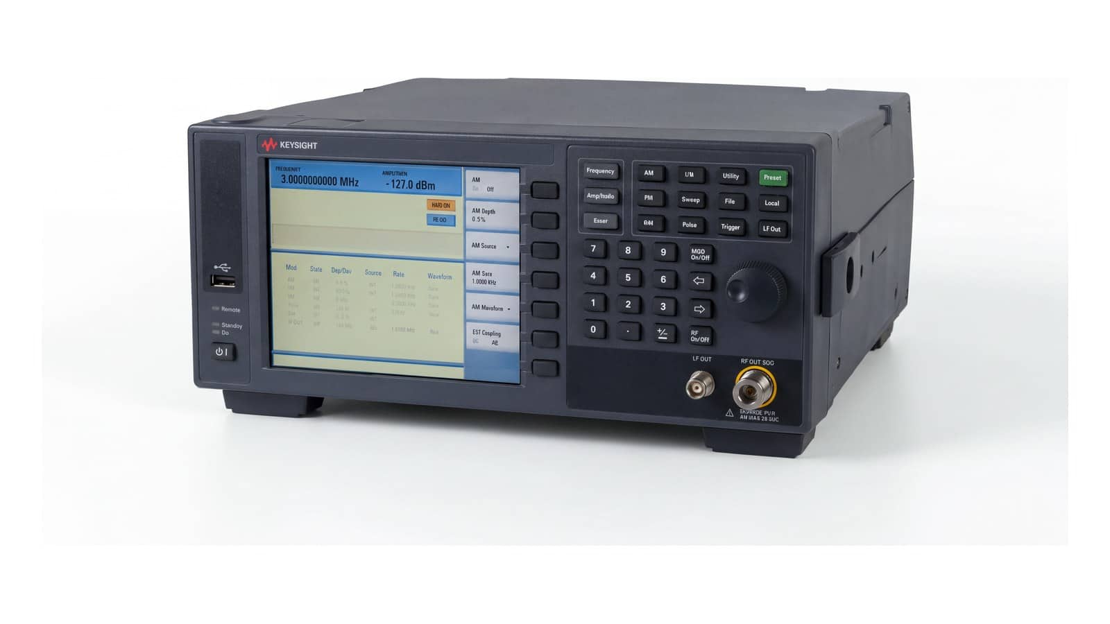 Máy Phát Tín Hiệu Keysight cấp tín hiệu RF cho máy thu trong bài thử độ nhạy