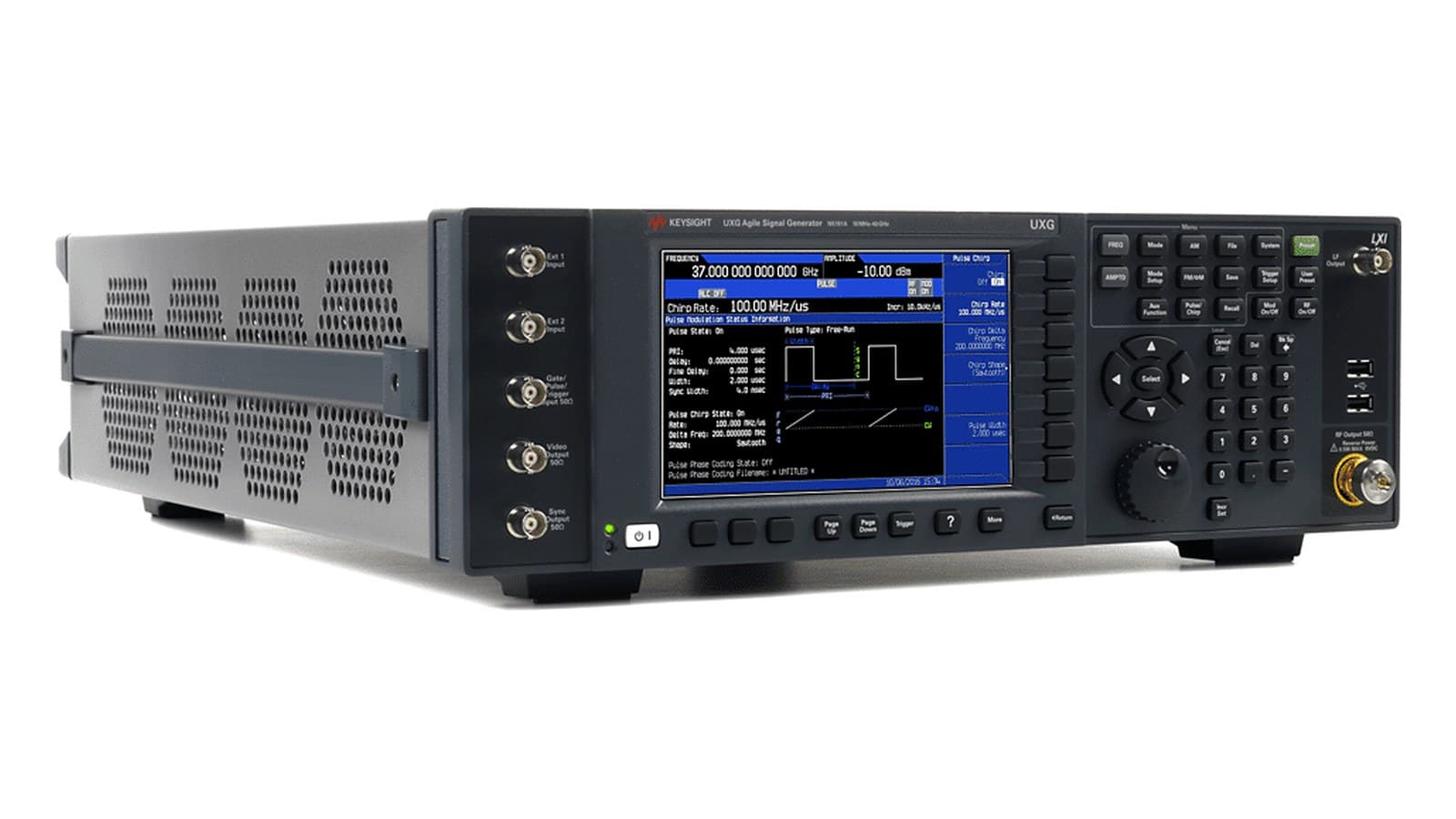Máy phát tín hiệu Keysight N5191A UXG trong hệ thống thử máy thu radar và tác chiến điện tử