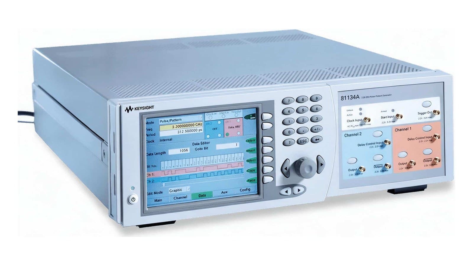 máy phát xung pattern hai kênh Keysight 81134A - ảnh thật trên nền trắng