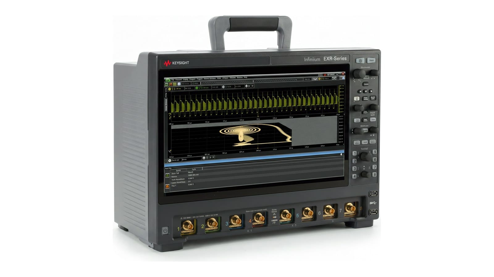 máy hiện sóng Keysight EXR608A Infiniium EXR-Series 6 GHz 8 kênh - ảnh studio nền trắng, góc 3/4